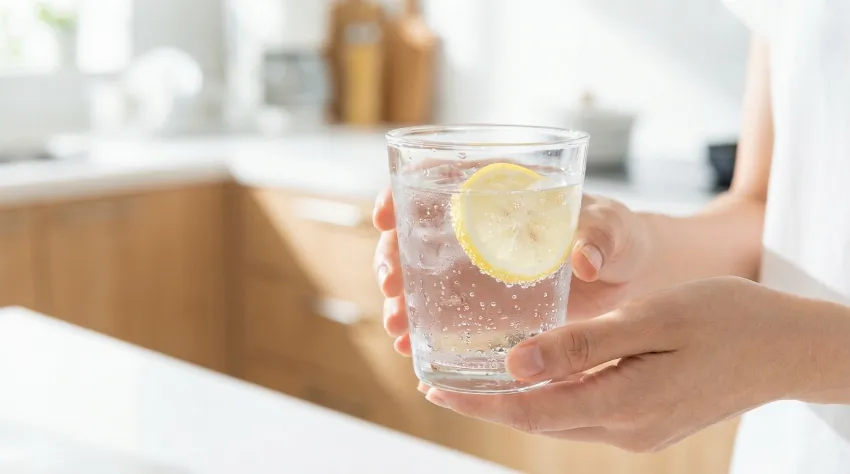 Kozarec sveže vode za hidracijo telesa po športu