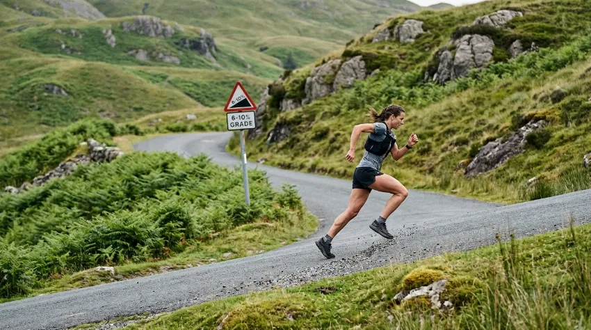 Tek v klanec z naklonom med 6 in 10 odstotkov.