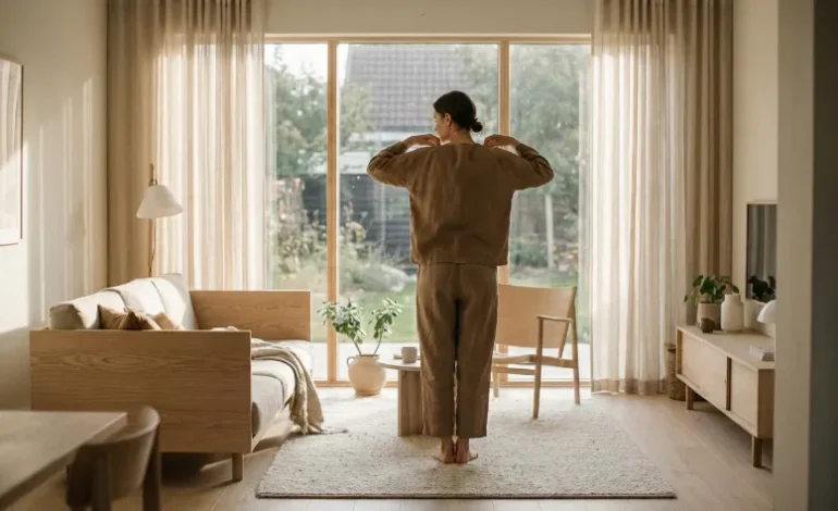 Sproščeno raztezanje ramenskega obroča v domačem okolju