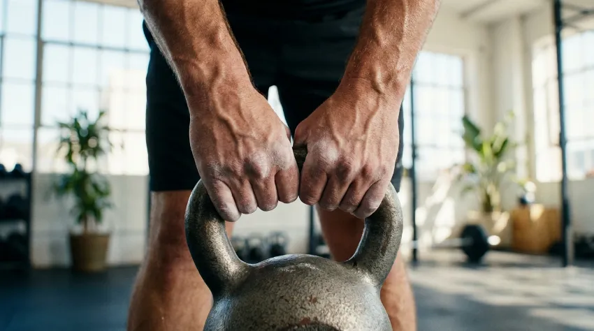 Priprava na vadbo s kettlebell utežjo