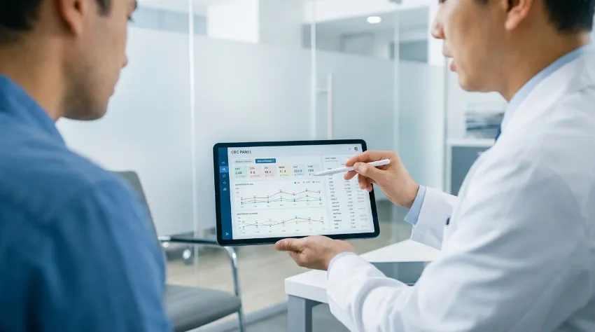 Pregled rezultatov krvne slike pri zdravniku