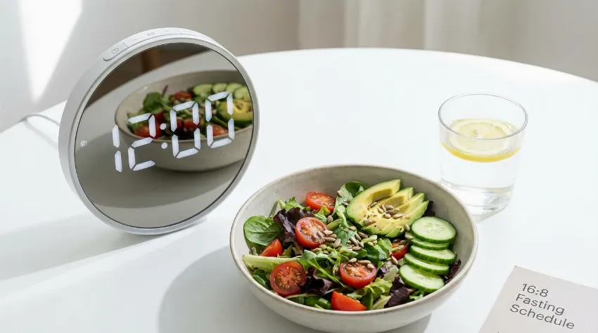 Ura in zdrav obrok na mizi