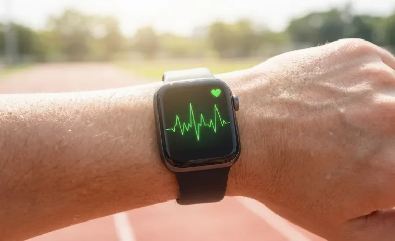 Pametna ura z merilnikom srčnega utripa na zapestju športnika