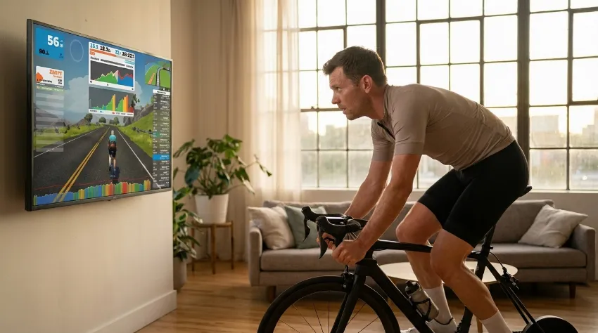 Trening na trenažerju (Zwift): Zakaj brez ventilatorja “kuhate” svoje srce