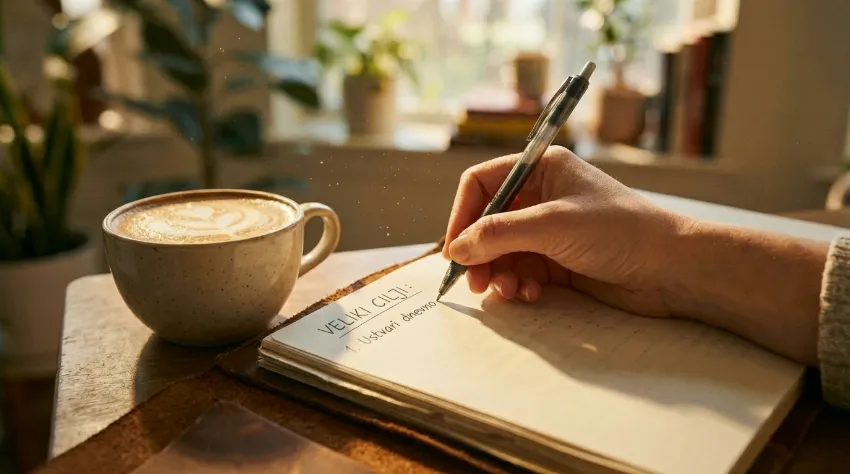 Zapisovanje novoletnih zaobljub in ciljev v zvezek