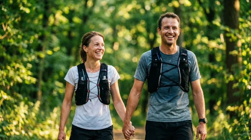 Par uživa v aktivnem življenjskem slogu v naravi