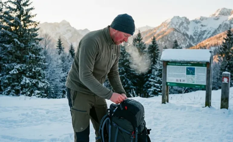 Zimska pohodniška oblačila: Zakaj vas mora na začetku zebsti (Pravilo hladnega štarta)