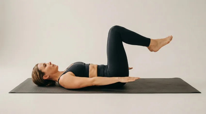 Pravilna izvedba vaje za krepitev trebušnih mišic na blazini