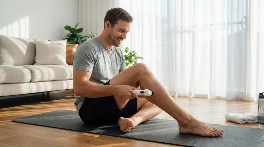 Uporaba naprave Novafon na nogi po teku